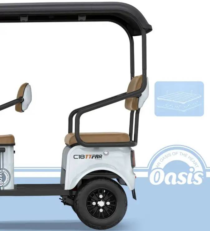 雅迪发布第2代电动三轮车，自带车篷，双排座椅，适合老年人代步